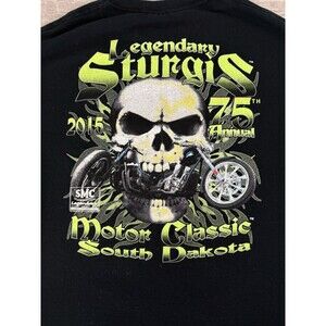 Legendary Sturgis 2015 75th Annual Motor Classic South Dakota T Shirt Size large